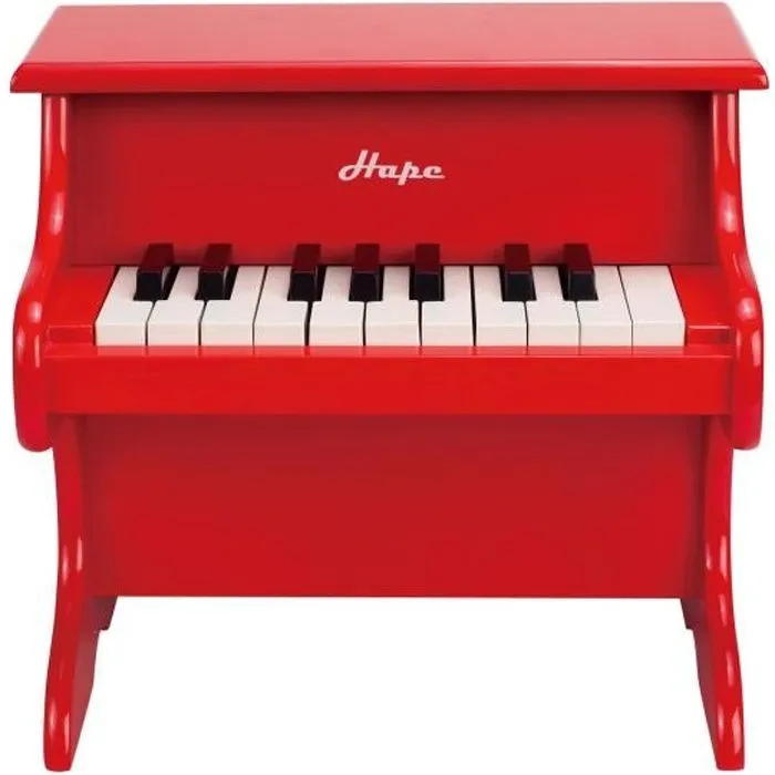 Jouet instrument de musique en bois - HAPE - Petit piano rouge - Mixte - Intérieur - A partir de 3 ans-0