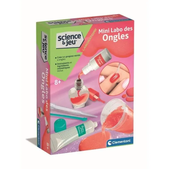 Clementoni - Sciences et Jeu - Mini Labo des ongles - Crée ton propre vernis à ongles - Dès 8 ans-0