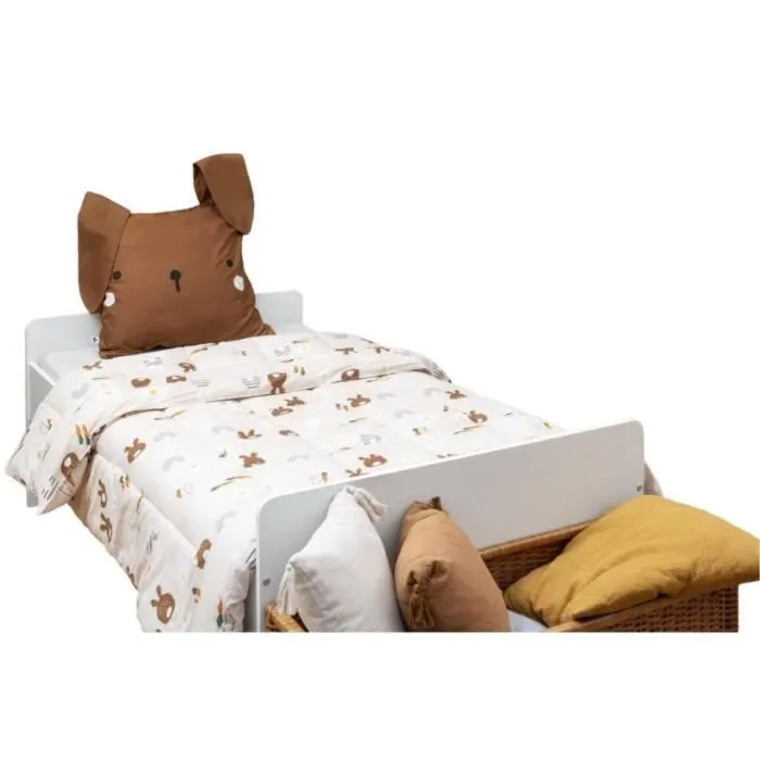 Couette - EASY DORT - Pompon Lapin - 240x260 cm - Coton - Oeko-Tex - Lavable-0