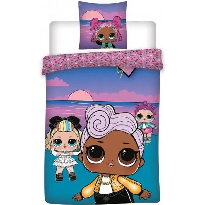 Housse de couette - L.O.L. Surprise - 140 x 200 cm - Microfibre - Multicolore - Lavable en machine-0