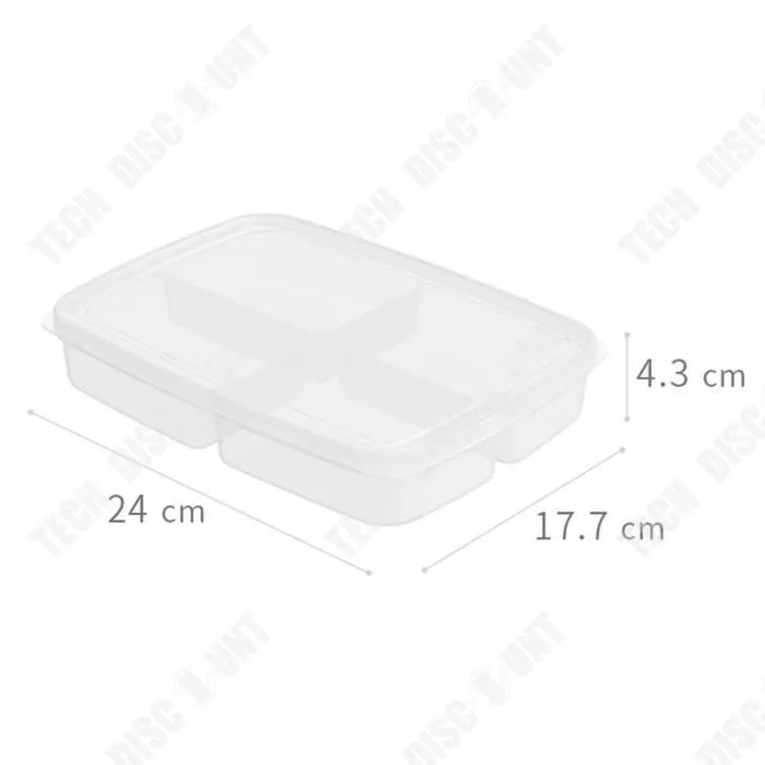 TD® Sous-boîte alimentaire rangement réfrigérateur avec couvercle boîte de rangement compartiment étanche superposé boîte de finitio-3