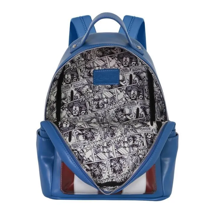 Sac à dos - MARVEL - Captain America - Bleu - Taille Unique - Urbain-3