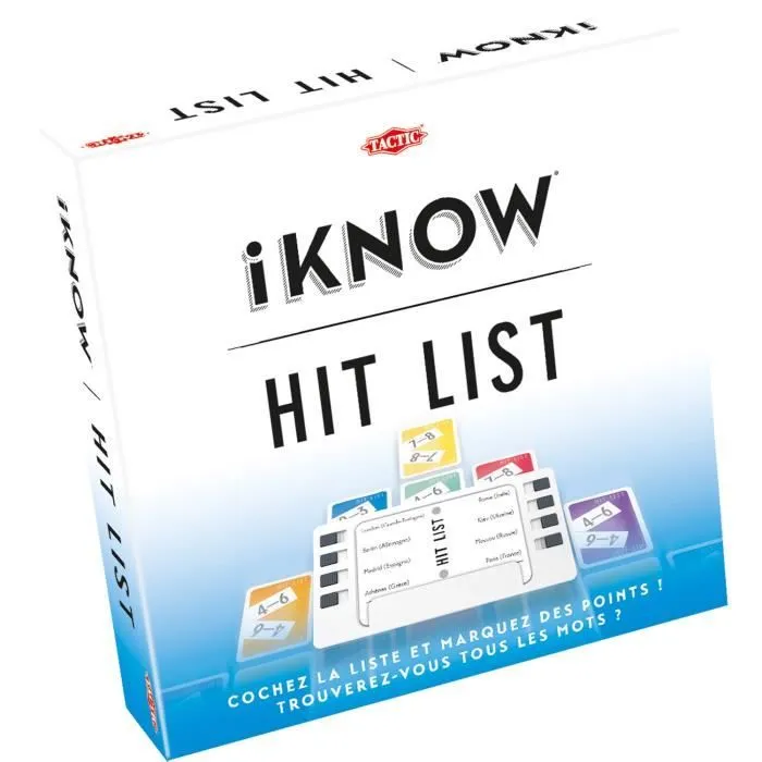 Jeu de société - TACTIC - iKNOW Hit List - Pour enfants - Blanc et bleu - Intérieur-0
