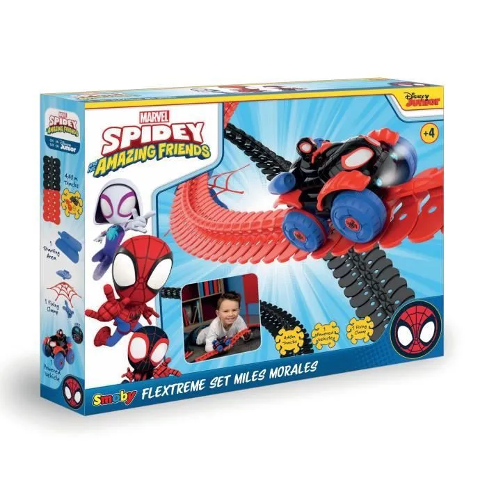 Jouet de construction - SMOBY - Spidey FleXtreme Set Spin - Mixte - Blanc - A partir de 5 ans - Intérieur-0