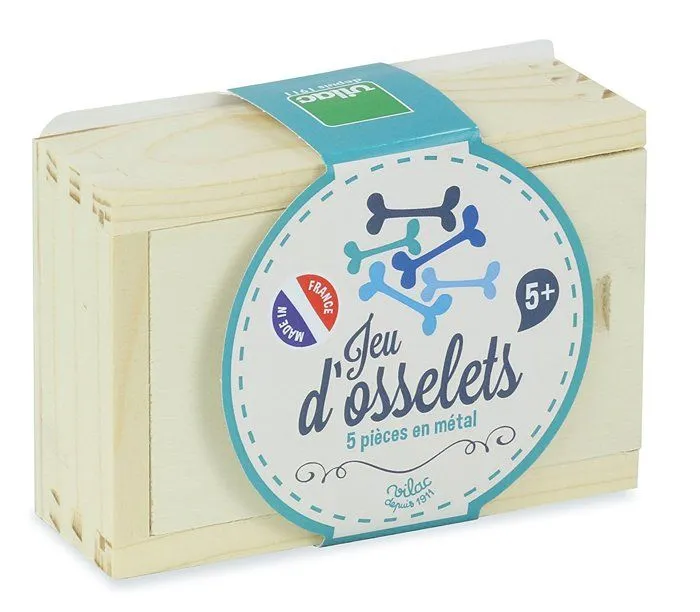 Jeu d'osselets - VILAC - Coffret à rayures - Enfant - 3 ans - Beige-2