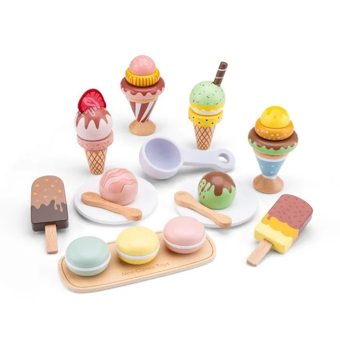 New Classic Toys - Ensemble de glaces en bois 25 pcs-1