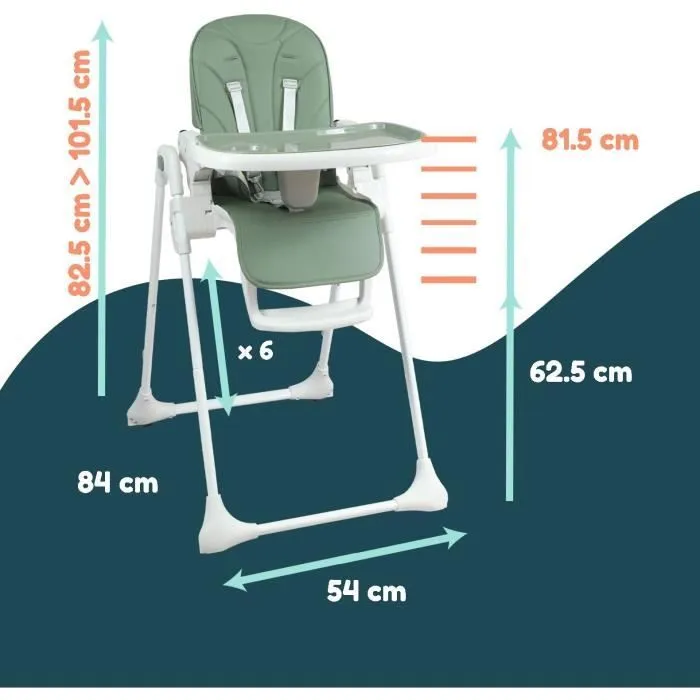 Chaise haute - LOOPING - CH100VT - Multipositions-3