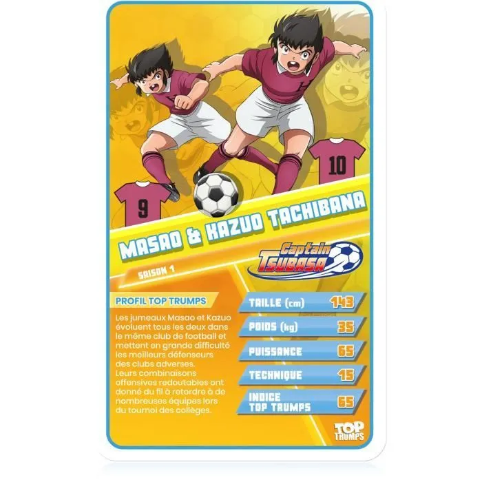 Jeu de cartes TOP TRUMPS CAPTAIN TSUBASA - Winning Moves - Multicolore - 2 joueurs ou plus - 10 min-3