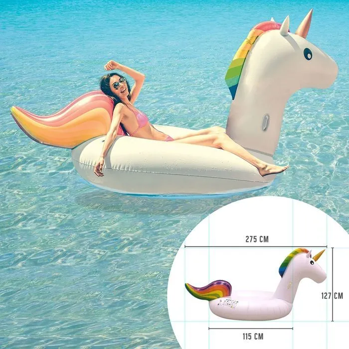 Jet lag - Bouée gonflable Licorne XL - Diam. 275 cm-3