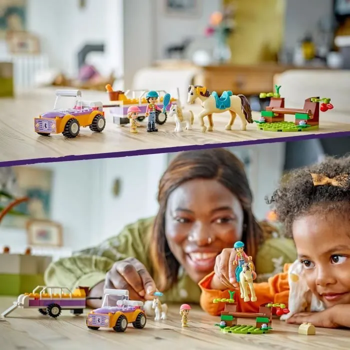 LEGO® 42634 Friends La Remorque du Cheval et du Poney, Jouet avec Figurines Liann, Zoya et 2 Figurines d'Animaux-4