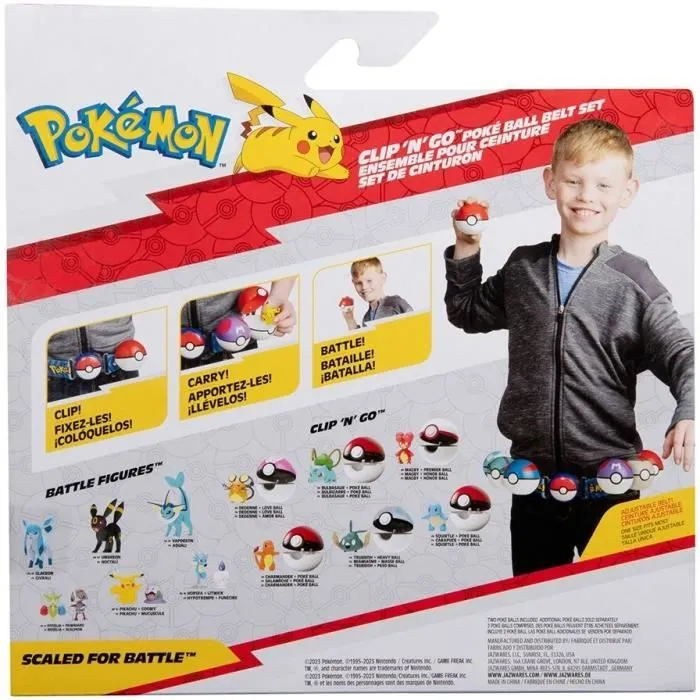 Ceinture - BANDAI - Pokémon Clip ‘N’ Go - 1 ceinture, 2 Poké Balls et 1 figurine Salamèche 5 cm-5