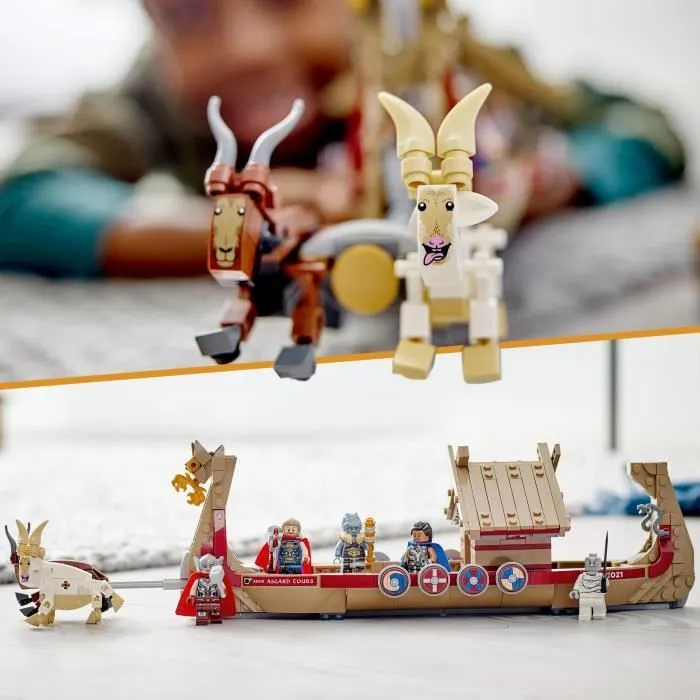 LEGO® 76208 Marvel Le Drakkar de Thor, Jouet à Construire de Bateau avec Minifigurines Avengers et Stormbreaker, dès 8 ans-1