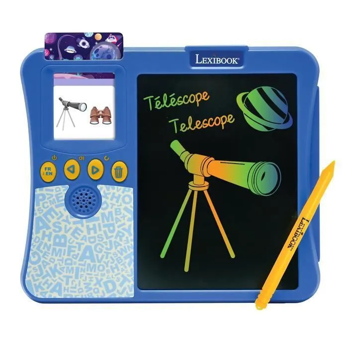 Imagier interactif - LEXIBOOK - Bilingue - 200 cartes éducatives - Tablette à dessin - Apprentissage ludique-1