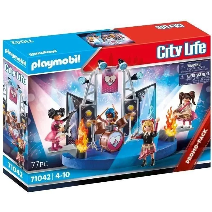 PLAYMOBIL 71042 Groupe de rock, Promo pack musiciens, City Life L'école, Dès 4 ans-6