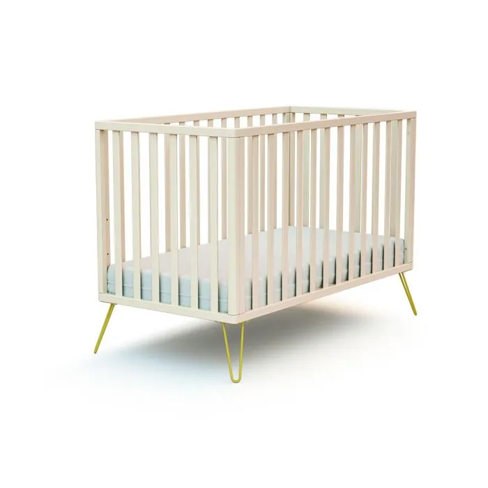 JURABABY - Lit bébé ONLY en bois  Jaune - Taille unique-5