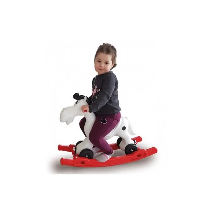 Cheval à bascule en plastique Bob Gallop - JAMARA - Rouge et blanc - Pour enfants de 1 à 3 ans-0