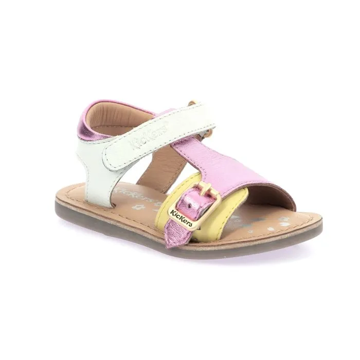 Sandales - KICKERS - Diazz - Cuir - Blanc - Scratch-1