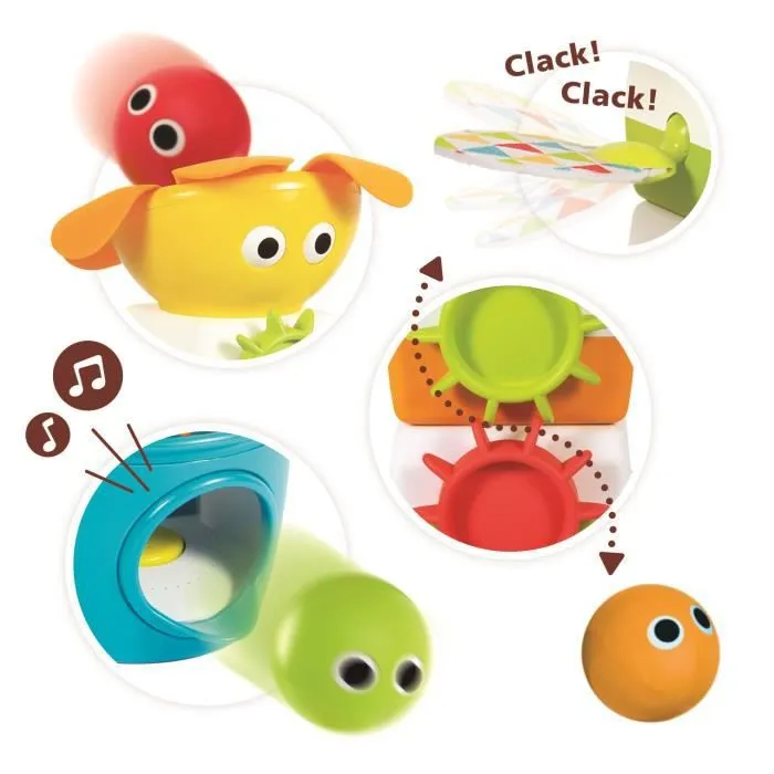 Jouet d'éveil bébé - Yookidoo - Tumble Ball Stacker - Bleu - 12 mois-1