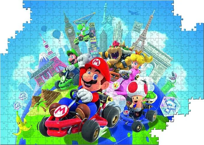 Winning Moves - Puzzle 500 Pièces Autour Du Monde Mario Kart Top Puzzle WINNING MOVES-3