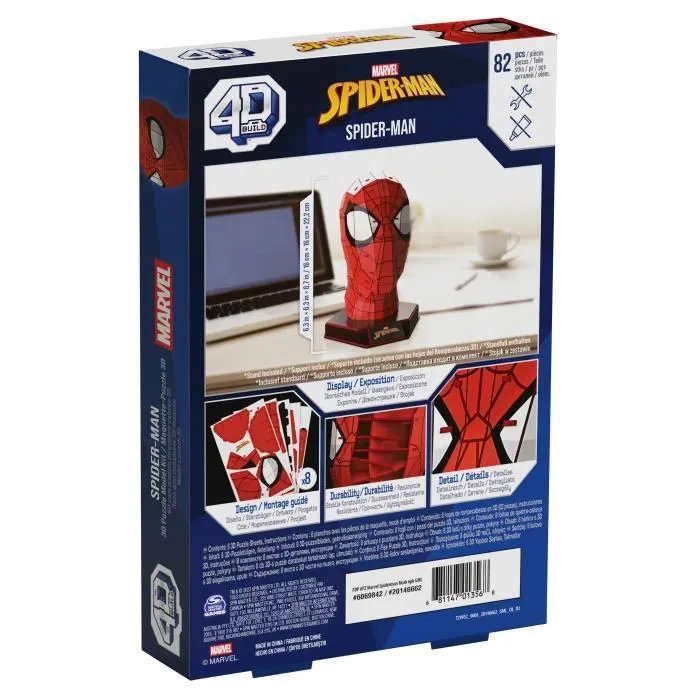 SPIN MASTER MASQUE SPIDERMAN Marvel 4D Build-5