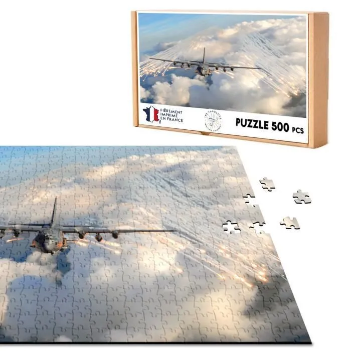 Puzzle Classique 500 pièces - FABULOUS - Avion Militaire Tir Missile Bombardement - Adulte - Intérieur-0