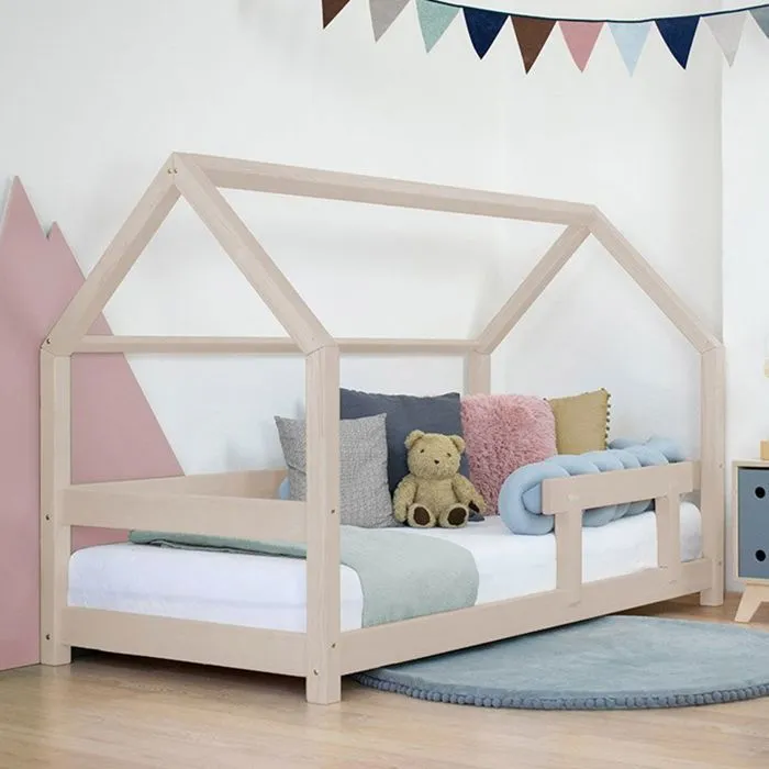 Lit cabane enfant TERY 70 x 160 beige-1