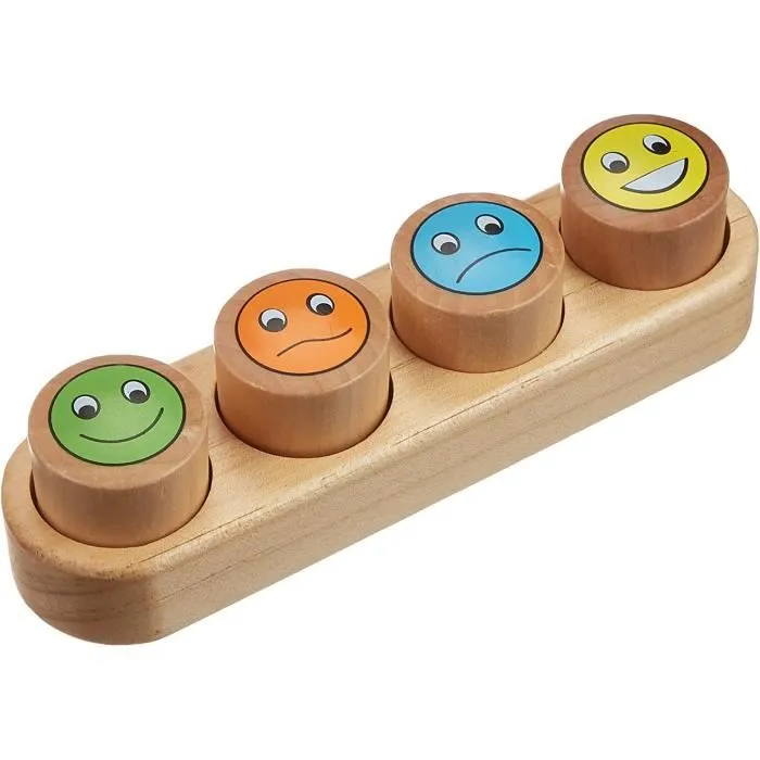 Tampon à imprimer pour enfants - CREA LIGN Cl92 - Notation 4 Smiley Couleur-0