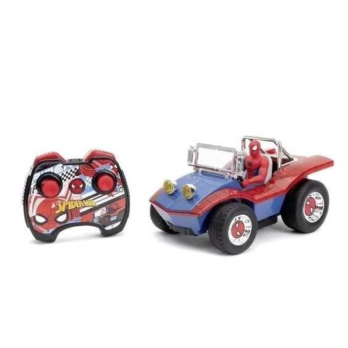 Jada - Marvel - Voiture Radiocommandée Spiderman - Fonction turbo - Figurine incluse - Dès 6ans-0