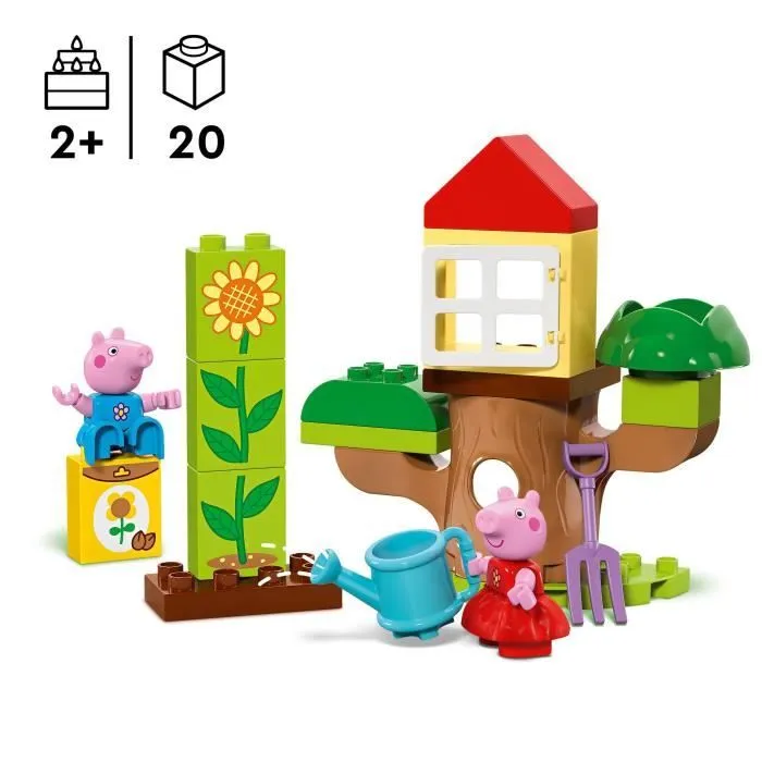 LEGO® DUPLO® 10431 Le Jardin et la Cabane dans l’Arbre de Peppa Pig - Jouet Créatif-1