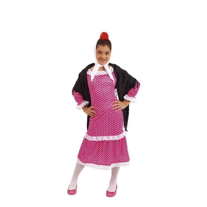 Déguisement Chulapa Madrilña pour fille et bébé - RUBIES - Rose - Multicolore-0