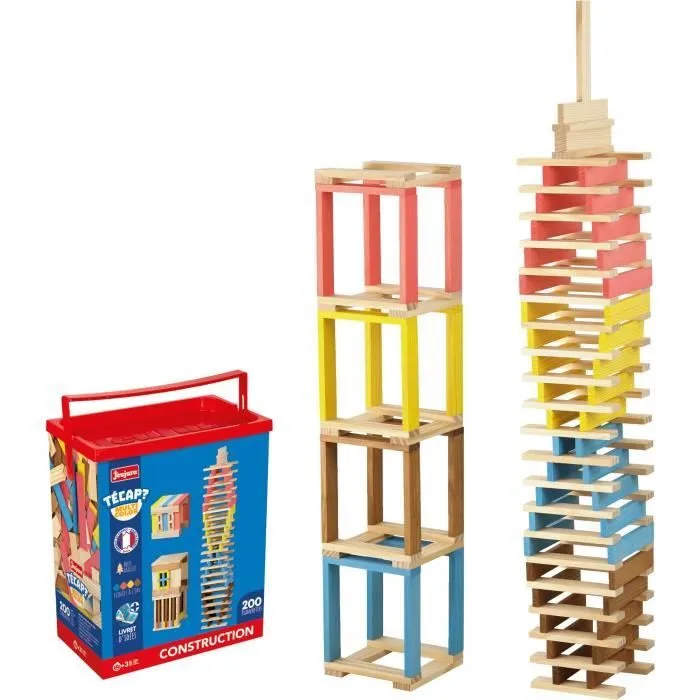 Técap Multicolor - Jeu d'équilibre et de construction - JEUJURA - 200 pièces-0