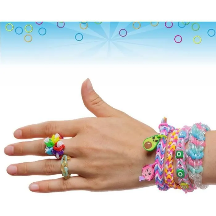 Kit de fabrication de bracelets Rainbow Loom - Métier à tisser avec 5600 élastiques, charms et perles - BANDAI-3