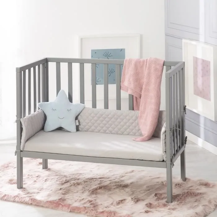 Berceau Cododo Réglable roba Style - ROBA - Taupe - Matelas PU - Tour de lit et Barrière-1