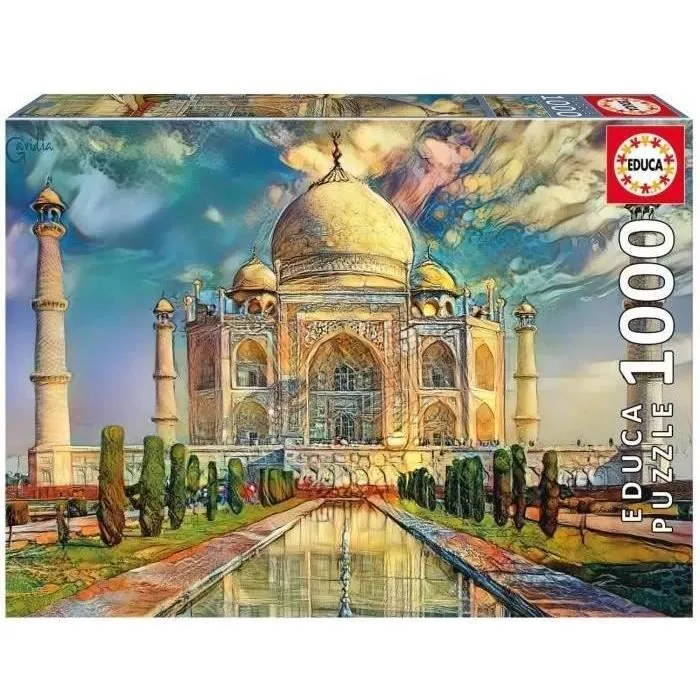 Puzzle TAJ MAHAL - 1000 pièces - Educa - Architecture et monument - Multicouleur-2