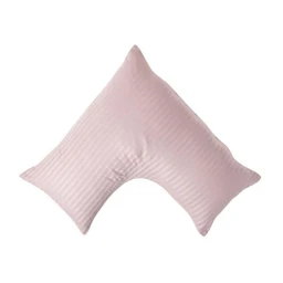 Taie d'oreiller spécial oreiller cervical en coton égyptien 330 fils Forme V violet-0