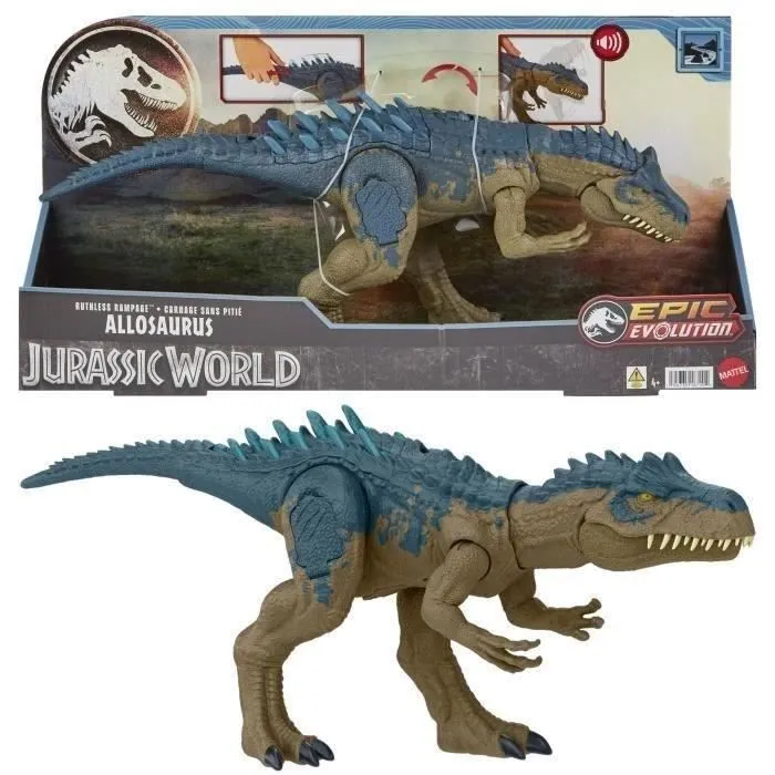 Jurassic World-Carnage Sans Pitié-Allosaurus avec attaque et sons HRX50-0