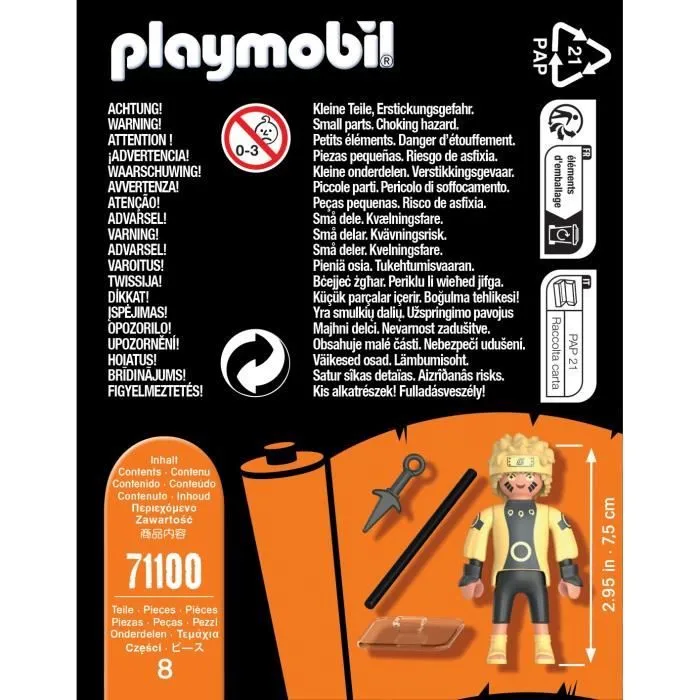 PLAYMOBIL 71100 Naruto Rikudou Sennin Mode, Naruto Shippuden, Figurine de Collection avec Accessoires, Dès 5 ans-3
