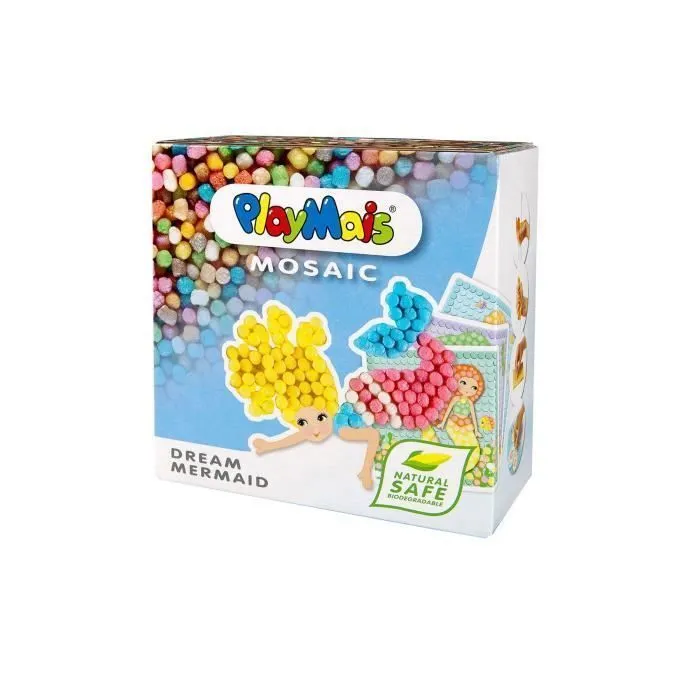 Mosaïque PlayMais - PlayMais - Sirène - 2300 flocons - 6 cartes à décorer - Multicolore-0