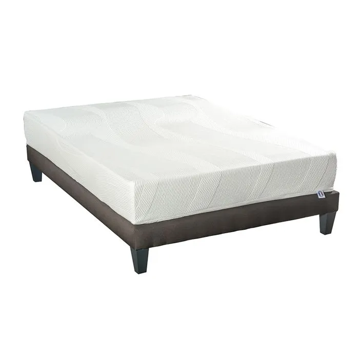 Ensemble Paris 140x200 cm Matelas Mousse + Sommier Bois-0