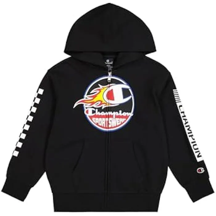 Sweat à Capuche - CHAMPION - Garçon - Noir - Manches Longues - Col Capuche-0