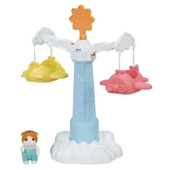 SYLVANIAN FAMILIES - 5334 - Le manège volant des bébés - La crèche, l'école-3