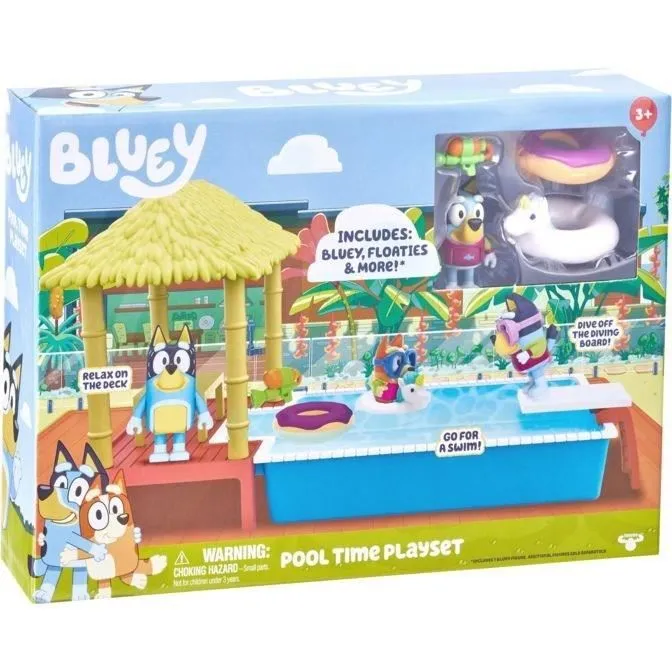 Figurine La Piscine de Bluey - MOOSE TOYS - Playset avec accessoires pour enfants de 3 ans et plus-2