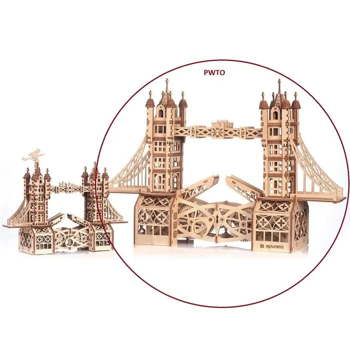Mr. PlayWood Kit de maquette Pont de la tour Bois 312 pcs-2