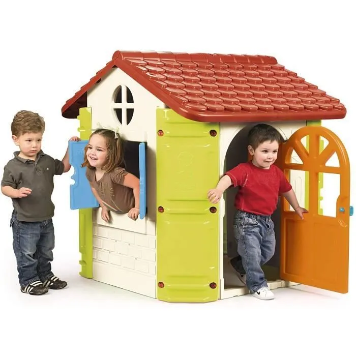 Maison de jeux pour enfant - FEBER - La maison Feber en plastique anti-UV avec clé et barbecue-2