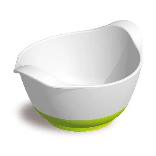 Bol à oreilles blanc + antidérapant vert - Mill'O bébé - mélamine-0