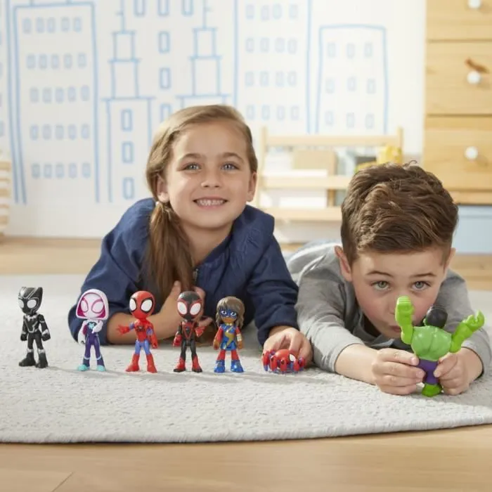Spidey coffret 7 figurines de collection, Marvel Spidey and His Amazing Friends, dès 3 ans-4