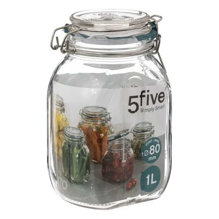 Bocal en Verre Gradué "Jarro" 1L Transparent-3