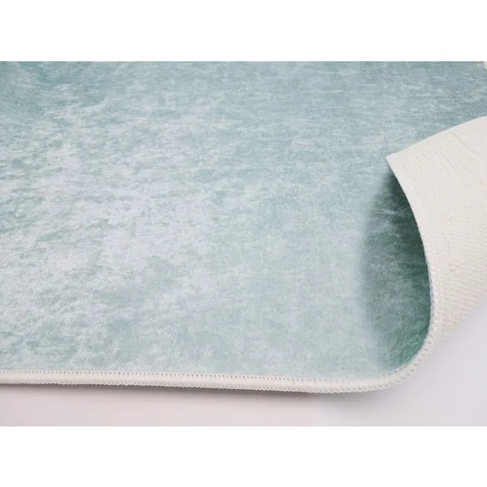 Tapis - Pastel - Uni Bleu - 120x180cm - Antidérapant - Lavable en machine-2