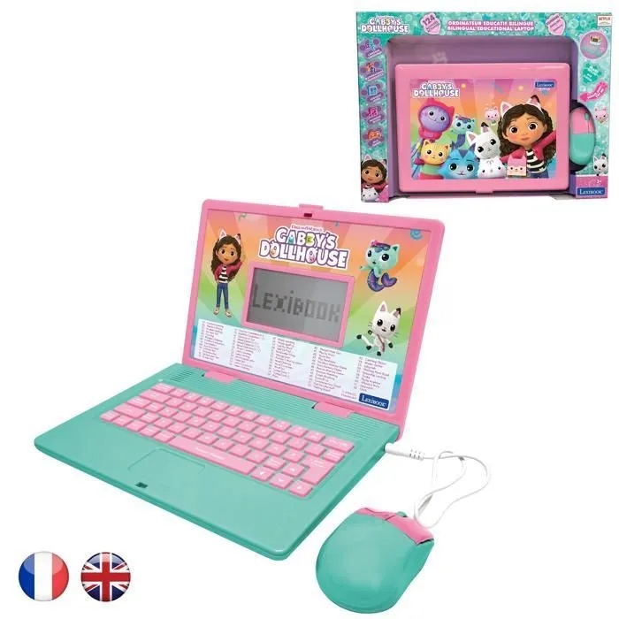 Ordinateur éducatif bilingue Gabby et la Maison Magique avec 124 activités (EN/FR)-0