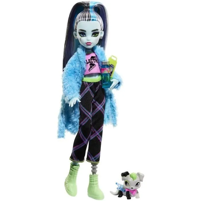 Monster High-Coffret Soirée Pyjama Frankie Stein-poupée et accessoires HKY68-0